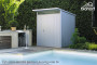 Domek ogrodowy BIOHORT Avantgarde A5 260 × 180 cm (srebrny metalik)